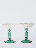 John Lewis X Collagerie Cocktail Coupe Glass, Set of 2, 105ml, Green