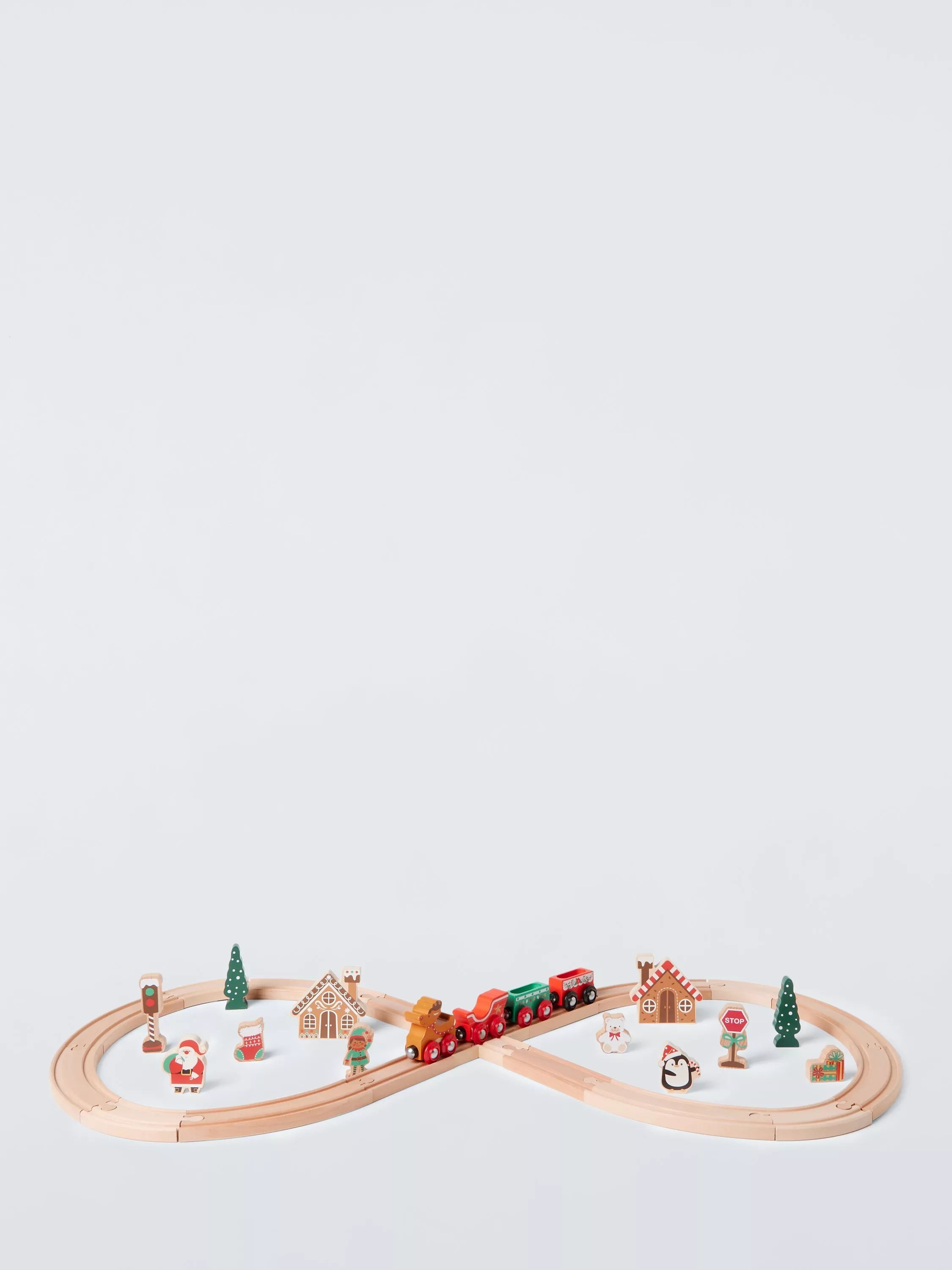 John Lewis Christmas Wooden Train Set - McGrocer