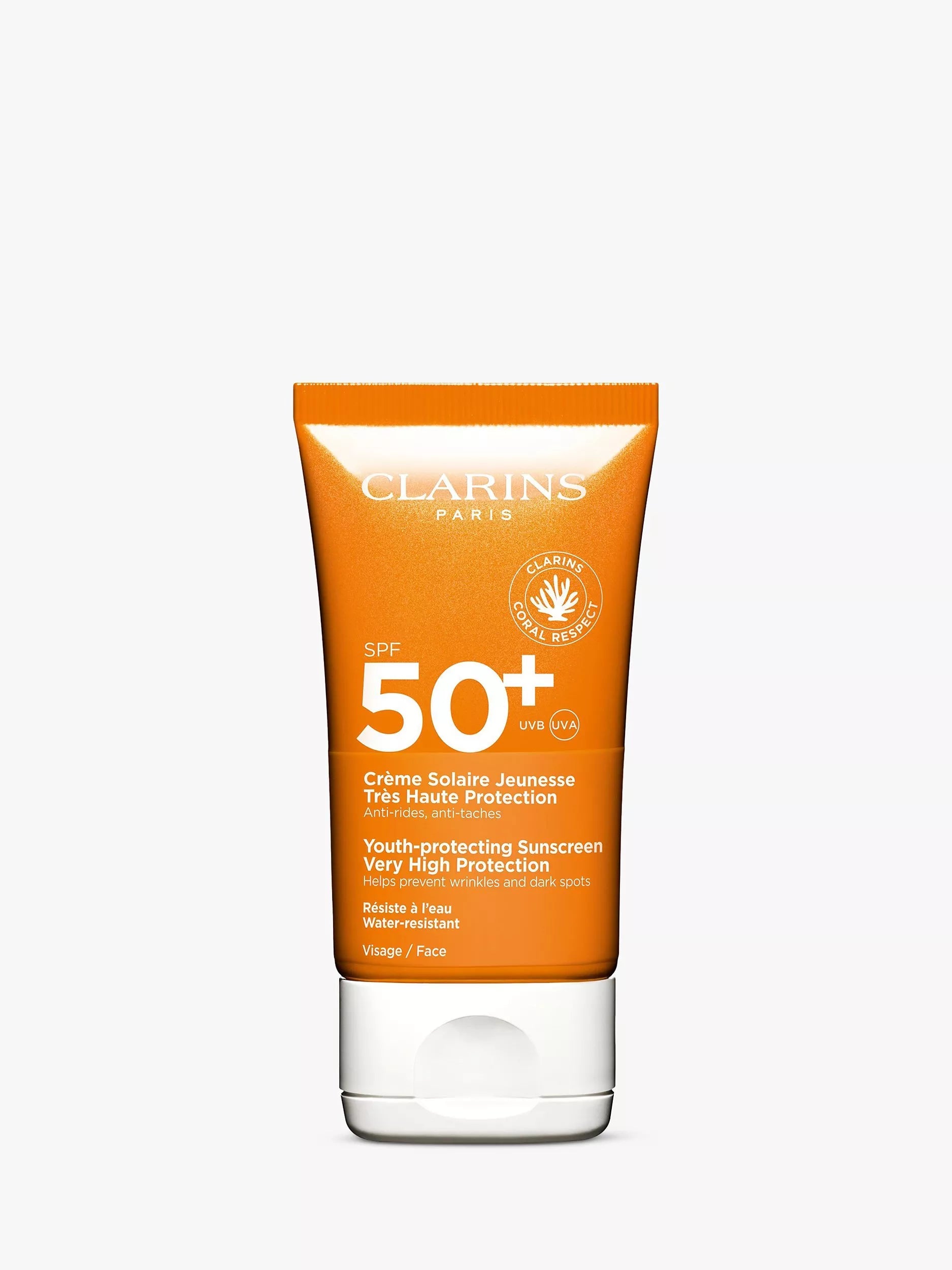 Clarins Youth-Protecting Sunscreen Very High Protection SPF 50+, 50ml - McGrocer