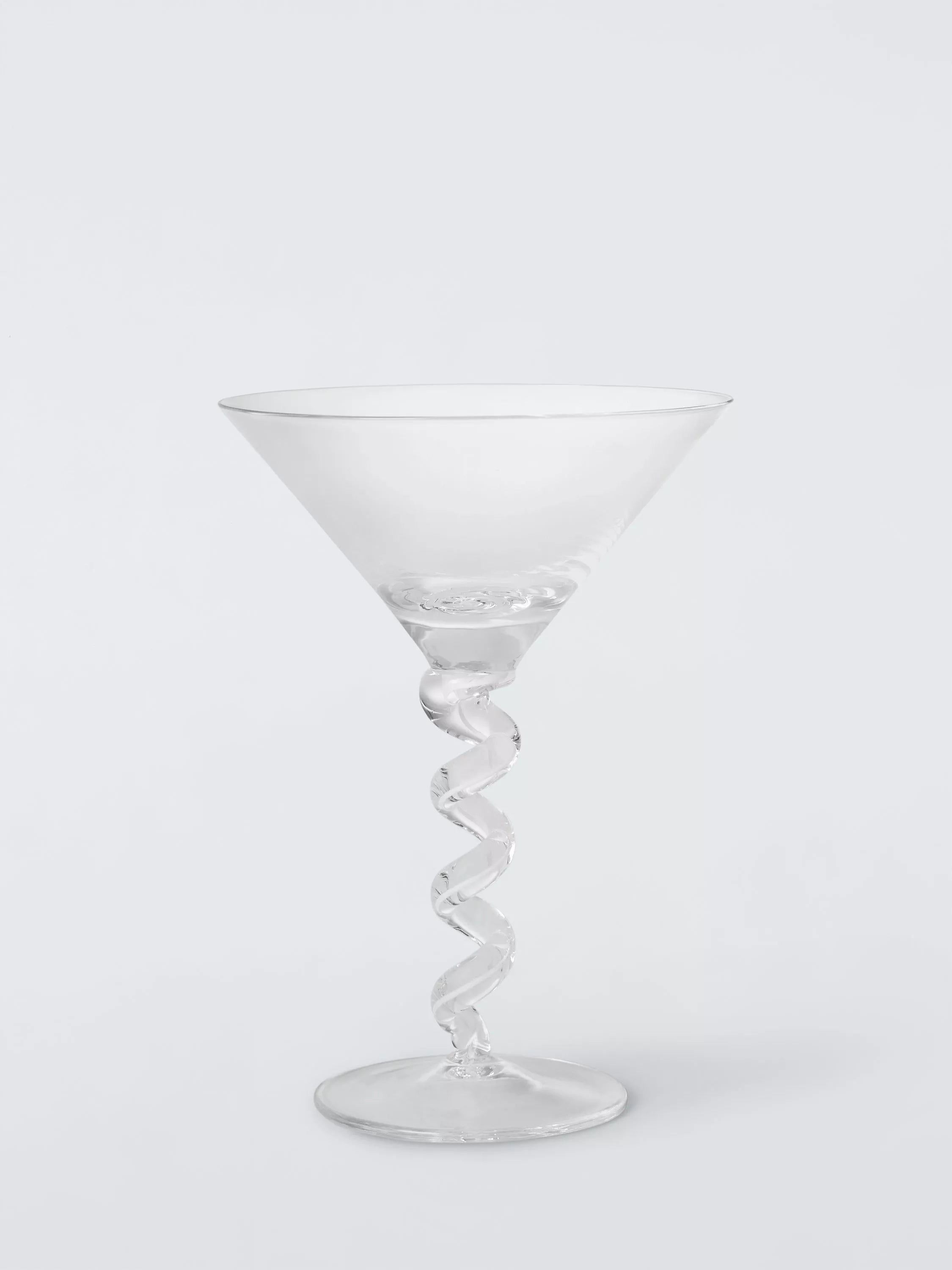 John Lewis Spiral Stem Cocktail Glass, Set of 2, 160ml, White - McGrocer