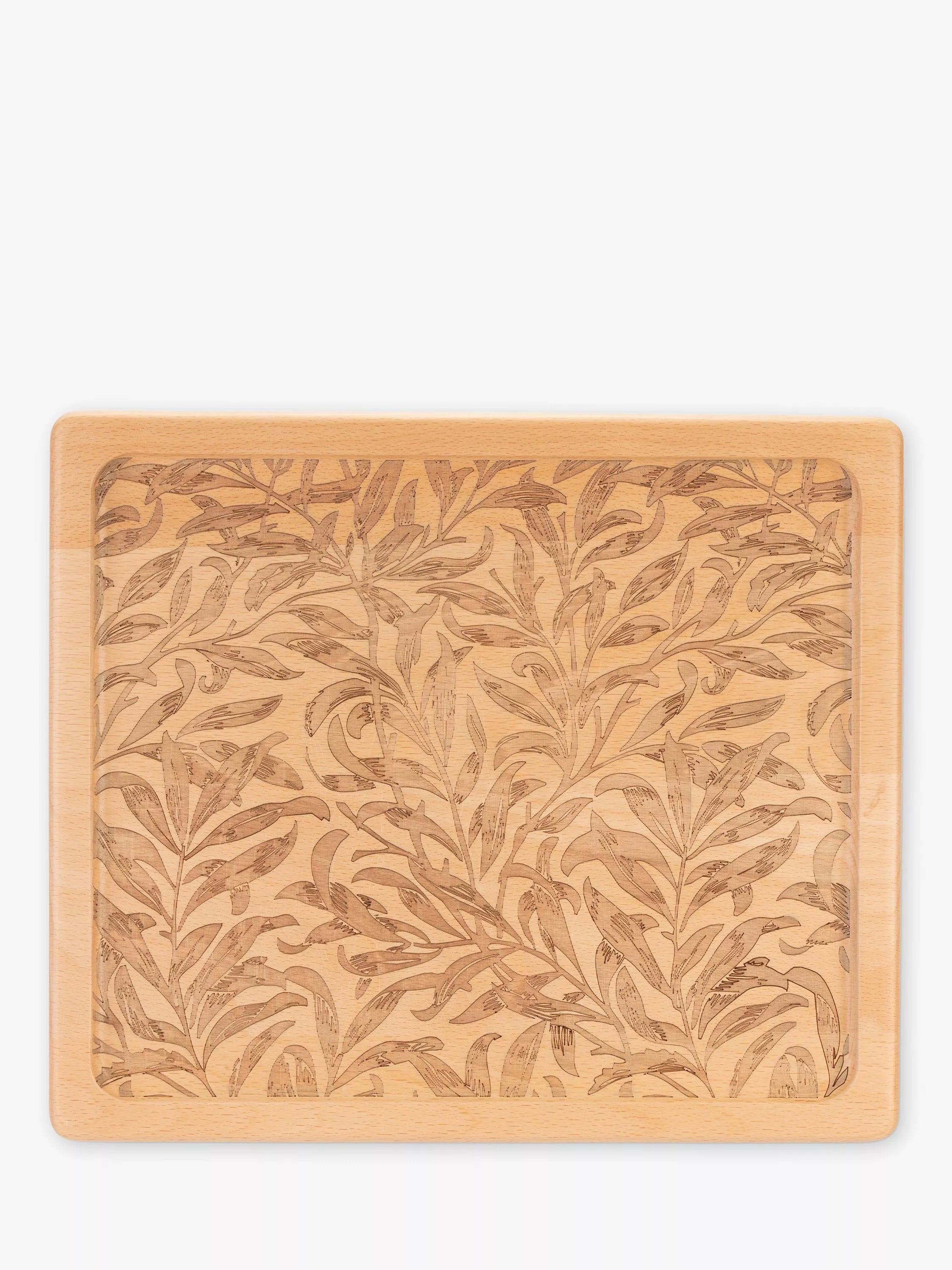 William Morris At Home Willow Boughs Serving Board, FSC-Certified (Beech Wood) - McGrocer