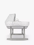 Shnuggle Moses Basket, Stand, and Waffle Hood Bundle, Grey - McGrocer