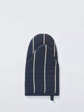 John Lewis Classic Butcher Stripe Oven Mitt, Navy - McGrocer
