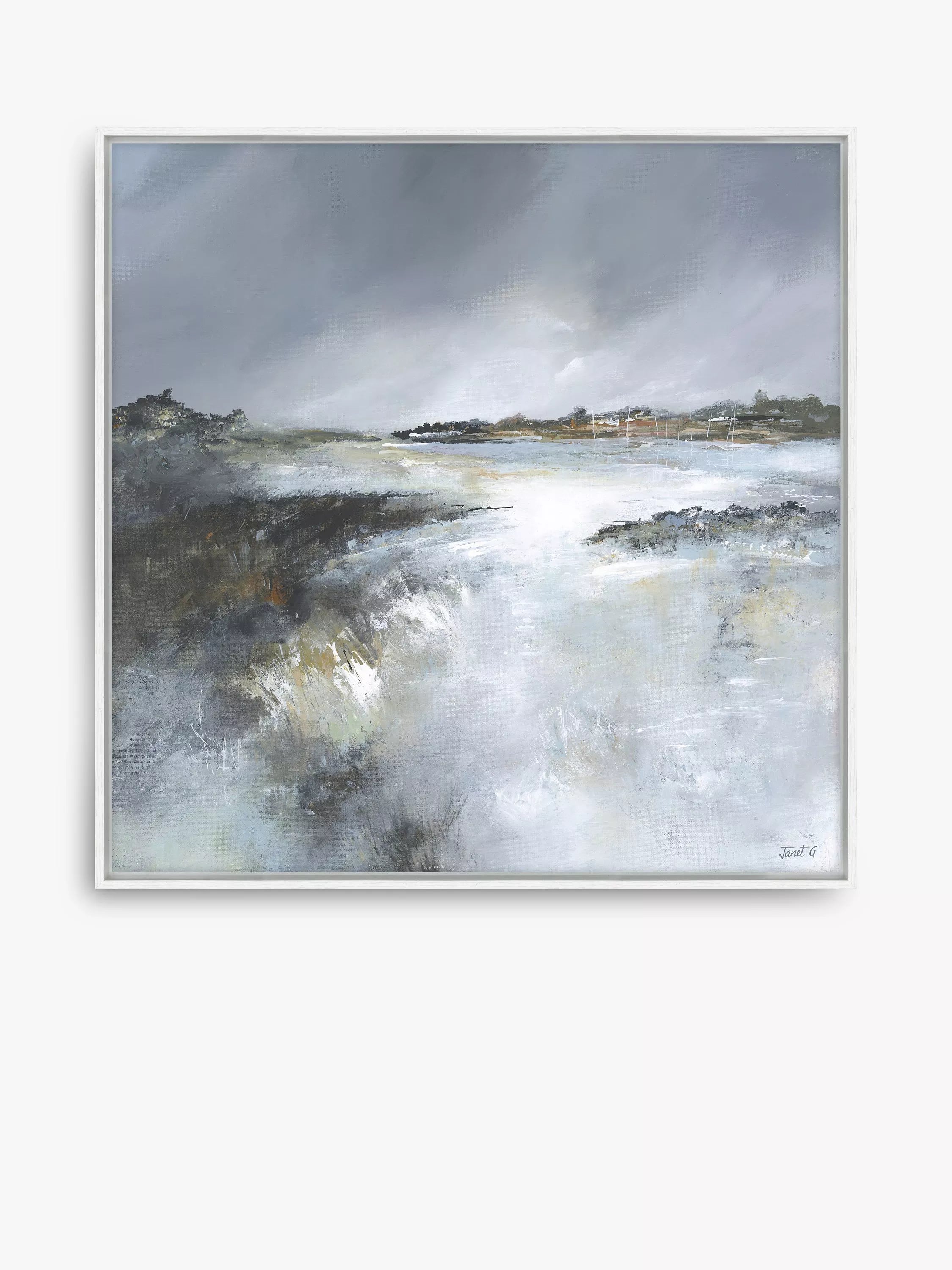 John Lewis Janet Gammans 'Reflecting Sky' Framed Canvas Print, 84 x 84cm, Multi - McGrocer