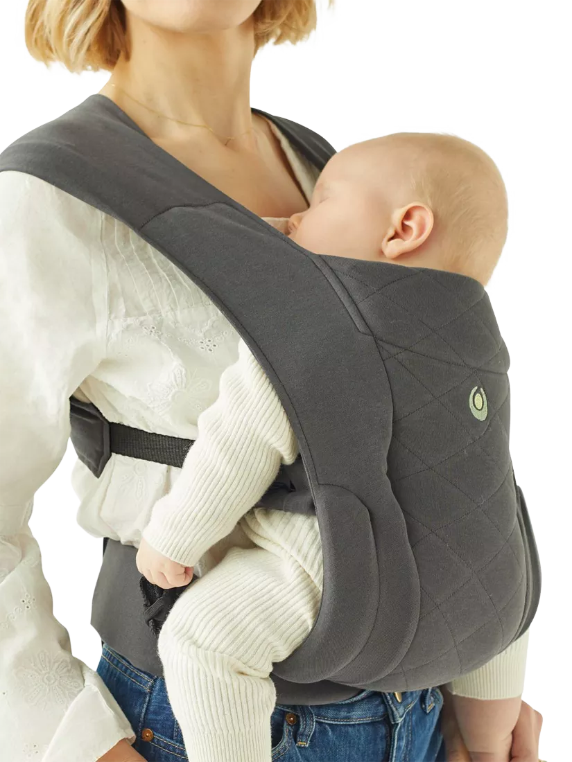 Gaia Baby Newborn+ Organic Cotton Baby Carrier, Charcoal - McGrocer