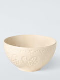 Embossed Heart Stoneware Cereal Bowl 12 8Cm