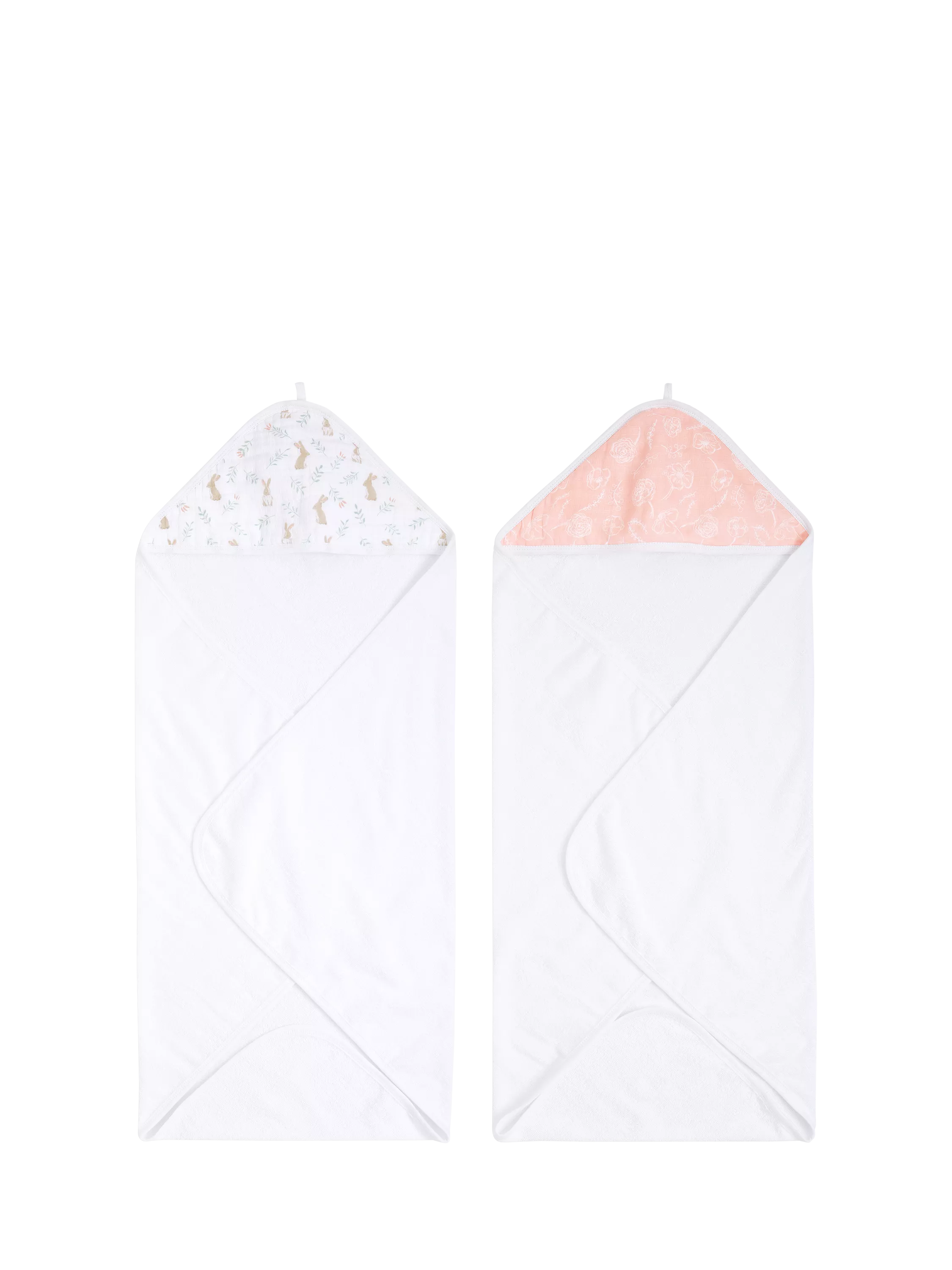 Aden + Anais Baby Classic Muslin Hooded Towel, Pack of 2, Multi - McGrocer