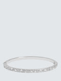 Jon Richard Pave Crystal Bangle - Silver