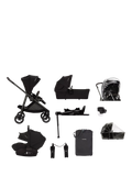 Nuna SWIV Pushchair, LTYL Carrycot, ARRA Next Car Seat and BASE next with Accessories Bundle, Caviar - McGrocer