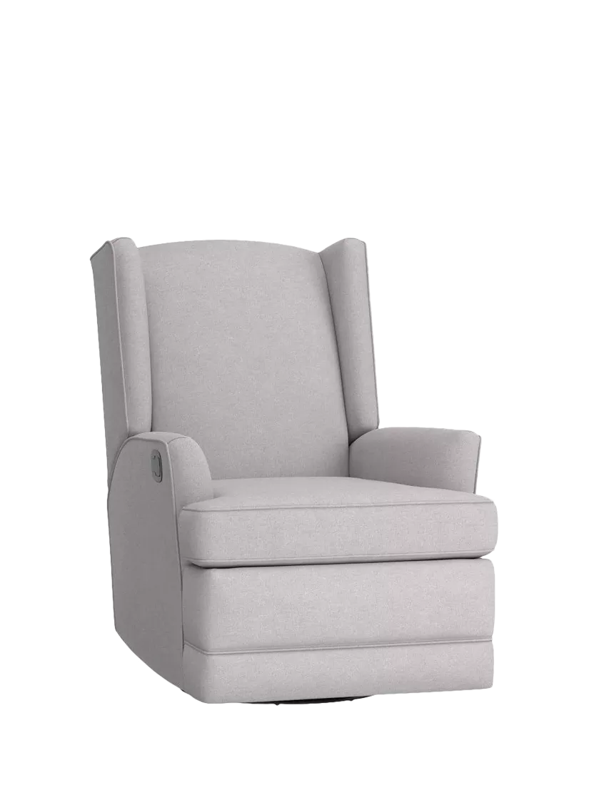 Pottery Barn Kids Modern Wingback Recliner, Linen Blend Grey - McGrocer