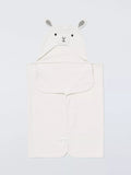 John Lewis Baby Lamb Hooded Towel, White - McGrocer