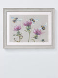 John Lewis Nicola Jane Rowles 'Bees' Framed Print & Mount, 35 x 45cm, Grey - McGrocer