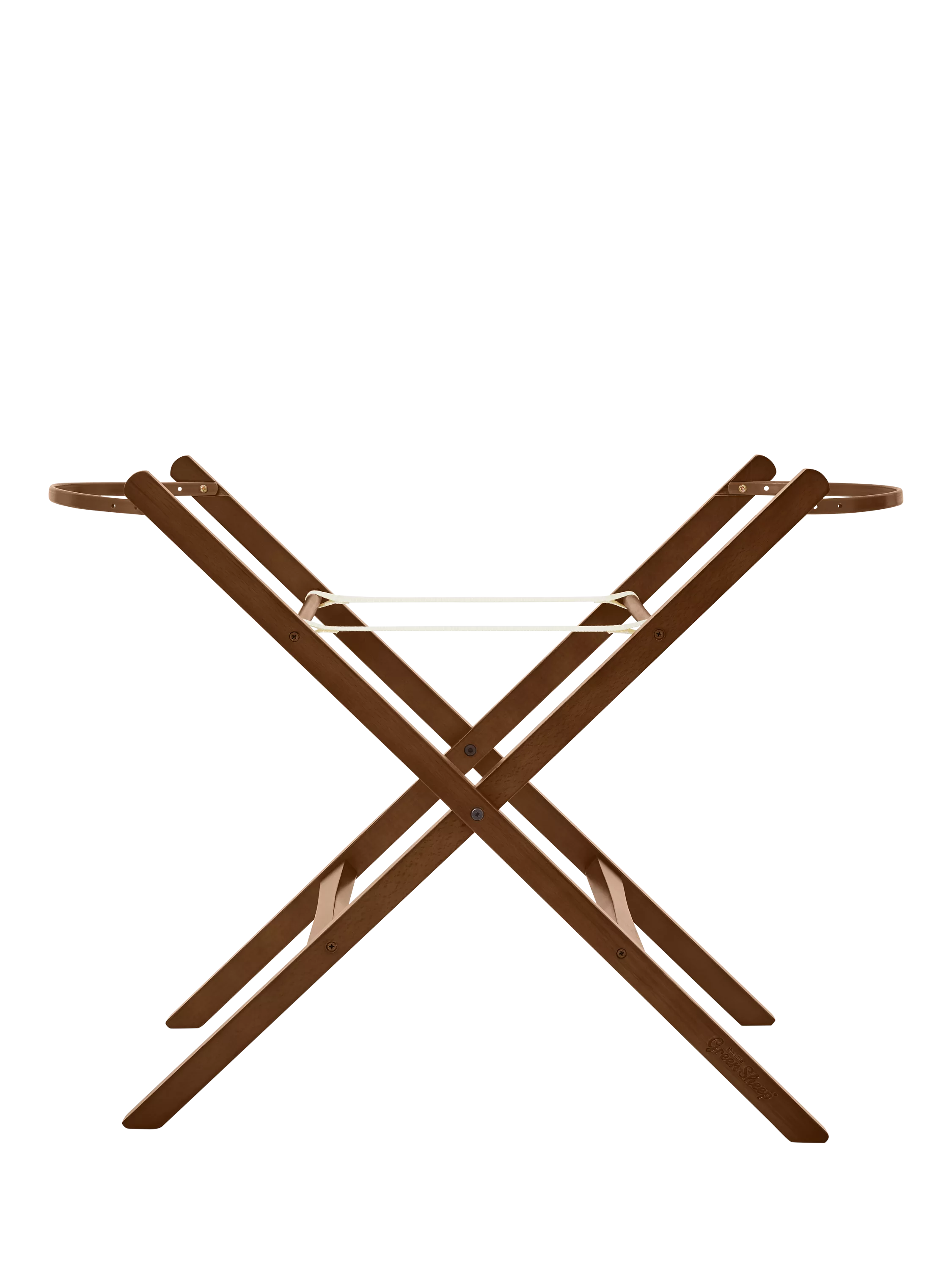 The Little Green Sheep Moses Basket Folding Stand, Walnut - McGrocer