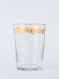 Leaf Rim Glass Tumbler 500Ml Clear Gold