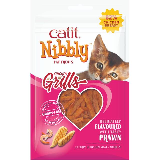 Catit Nibbly Grills Chicken & Prawn Cat Treat   30g - McGrocer