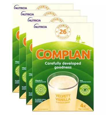 Complan Vanilla Flavour Nutritonal Drink - 4 packs (16 x 55g sachets) - McGrocer