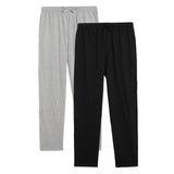 M&S 2 Pack Pure Cotton Pyjama Bottoms, L, Grey Mix