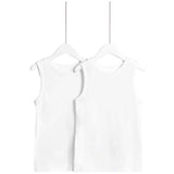 M&S Kids Thermal Vest, 6-7 Years, White, 2 Pack