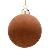 Brown Flock Glass Ball 8cm