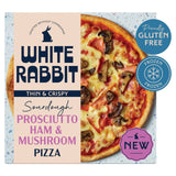 White Rabbit Gluten Free Sourdough Proscuitto Ham & Mushroom Pizza