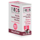 INEOS Non Bio Laundry Liquid XXL Value Box Rose + Cashew Flower 100 Washes