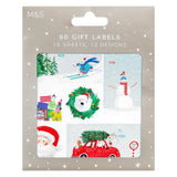M&S Fun Sticker Christmas Gift Labels
