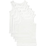 M&S Pure Cotton Vests, 4-5 Years, White