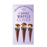 M&S 6 Dipped Waffle Cones