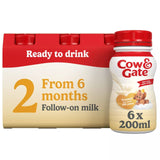 Cow & Gate 2 Follow On Baby Milk Formula Liquid Ready to Feed 6-12 Months