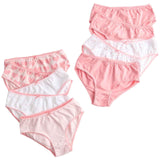 M&S Girls Cotton with Stretch Heart Knickers, 11-12 Years, Pink Mix