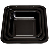 M&S 3 Pack Vitreous Enamel Roaster Set, One Size, Silver