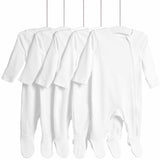 M&S Core Zip Footed Sleepsuit, 12-18 Months, White