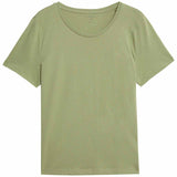 M&S Pure Cotton T-Shirt, 8, Fern Green