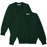 M&S Green 2pk Cotton Cardigan 6-7Y
