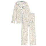 M&S Cotton Modal Cool Comfort Printed PJ, L, Ivory