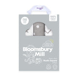 Bloomsbury Mill Organic Muslin Squares, Grey/White, 6 pack