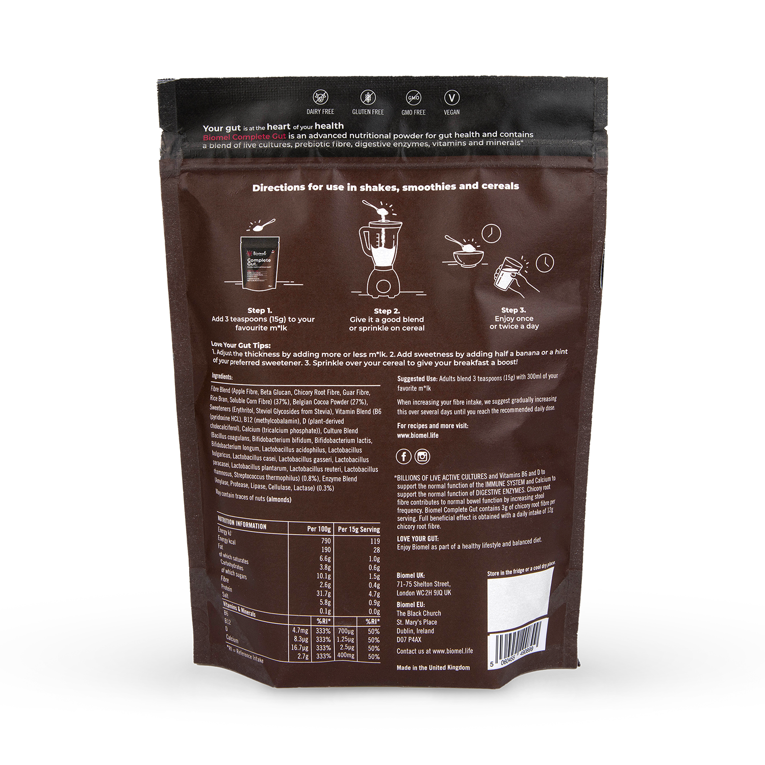 Biomel Complete Gut Belgian Chocolate 450g - 998378