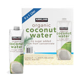 Kirkland Signature Organic Coconut Water No Added Sugar 9 x 1L