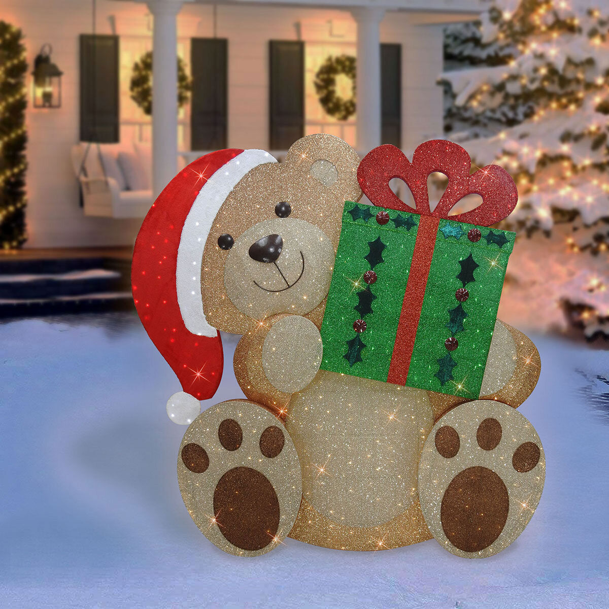 8.7ft (2.6M) Jumbo Bear with 600 LED Lights - McGrocer