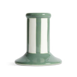 habitat Ceramic Stripe Taper Candle Holder - Green