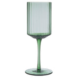 Habitat Wide Ribbed Wine Glass - Green