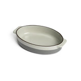 Habitat Speckle 29cm Medium Ceramic Oval Roaster- Grey