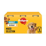 Pedigree Adult Wet Dog Food Tins Mixed In Jelly 6x400g