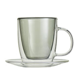 Habitat Double Walled Espresso Cup & Saucer - Grey