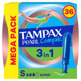 Tampax Pearl Compak Super Tampons with Applicator x36