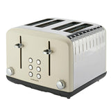 Cookworks Almond Metal Pyramid 4 Slice Toaster