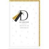 Carlton D is for Dad Modern Design Happy Father's Day Greeting Card