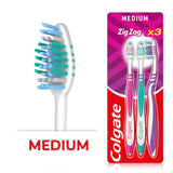 Colgate Zig Zag Medium Toothbrush Pack x3