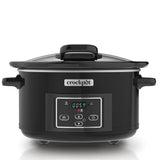 Crockpot 4.7L Hinged Lid Digital Slow Cooker - Black
