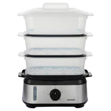 Cookworks FS1400-GS 3 Tier Steamer - Stainless Steel